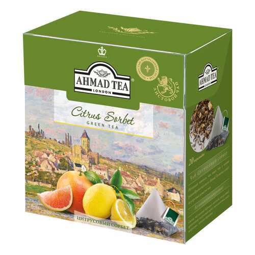 Чай зеленый Ahmad Tea citrus sorbet 20 пакетиков в Спар