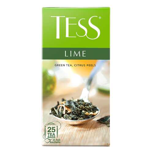 Чай зеленый Tess Lime 25 пакетиков в Спар