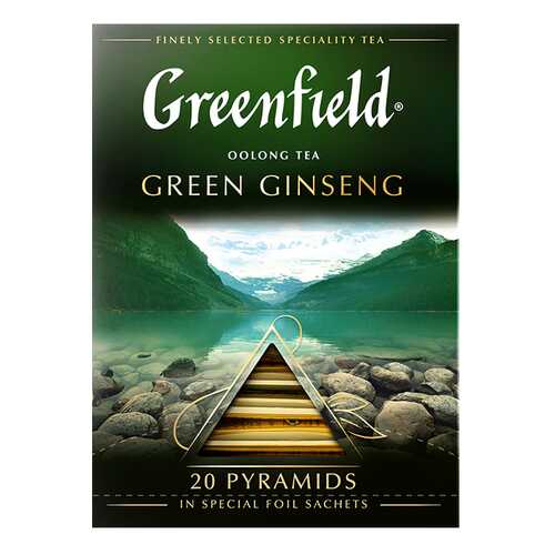 Чай зеленый в пирамидках Greenfield Green Ginseng 20 пакетиков в Спар