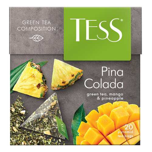 Чай зеленый в пирамидках Tess Pina Colada 20 пакетиков в Спар