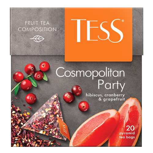 Чайный напиток в пирамидках Tess Cosmopolitan Party 20 пакетиков в Спар