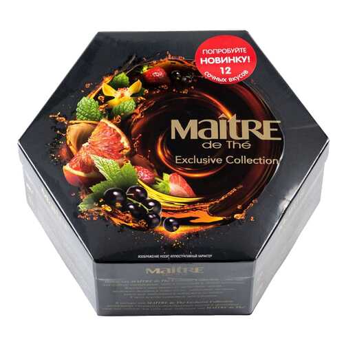 Набор чая Maitre de the exclusive collection 12 вкусов 120 г в Спар