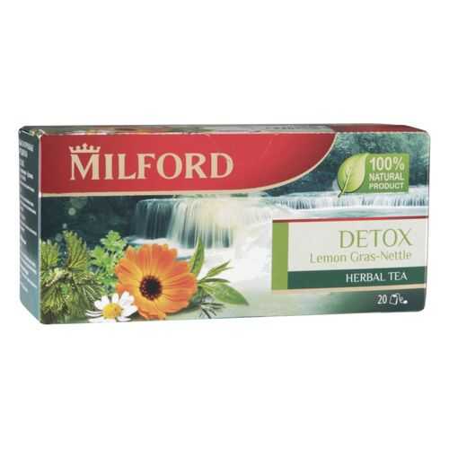 Напиток чайный Milford detox лемонграсс и крапива 20 пакетиков в Спар