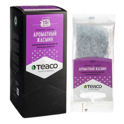 TeaCo Пакетированный зеленый чай на чайник Ароматный жасмин TEACO, 60 гр. в Спар