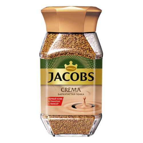 Кофе Jacobs crema бархатистая пенка растворимый 95 г в Спар