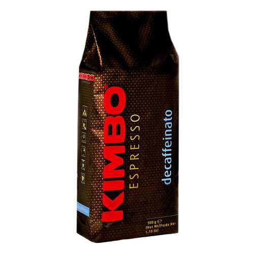 Кофе Kimbo эспрессо натуральный жареный в зернах без кофеина 500 г в Спар