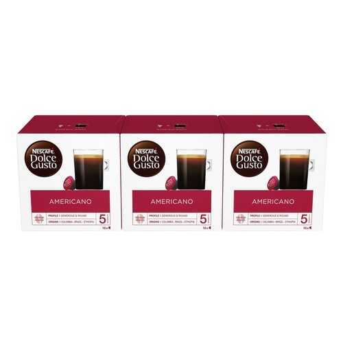 Кофе натуральный жареный молотый Nescafe Dolce Gusto Americano 3 штуки по 16 капсул в Спар