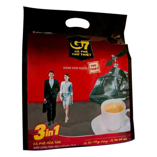 Кофе растворимый G7 3in1 50 пак*16 г в Спар
