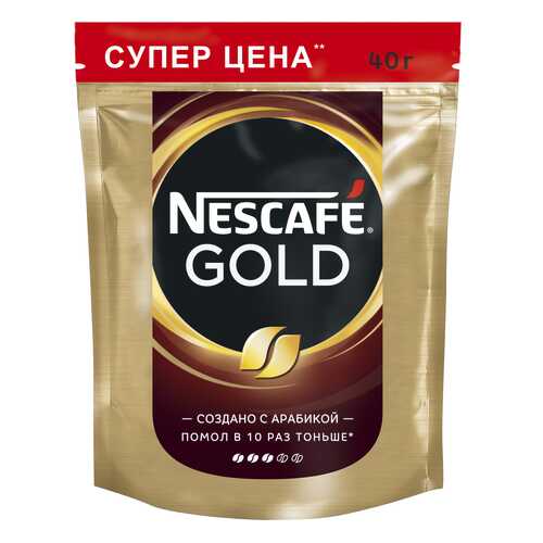 Кофе растворимый Nescafe gold пакет 40 г в Спар