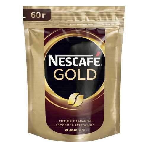 Кофе растворимый Nescafe gold сублимированный пакет 60 г в Спар