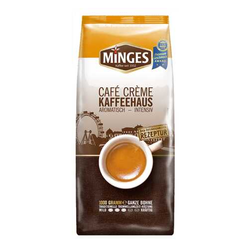 Кофе в зернах Minges cafe creme kaffeehaus 1000 г в Спар
