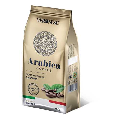 Кофе в зернах Veronese Arabica 250 г в Спар
