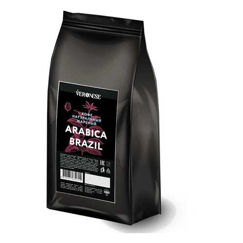 Кофе в зернах Veronese Arabica Brazil 50% арабика 50% робуста 1000 г в Спар