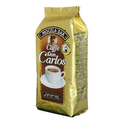 Кофе зерновой Carraro don Carlos 1 кг в Спар