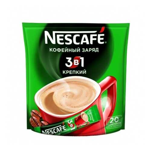 Кофейный напиток растворимый Nescafe 3в1 крепкий 16 г 20 пакетиков в Спар