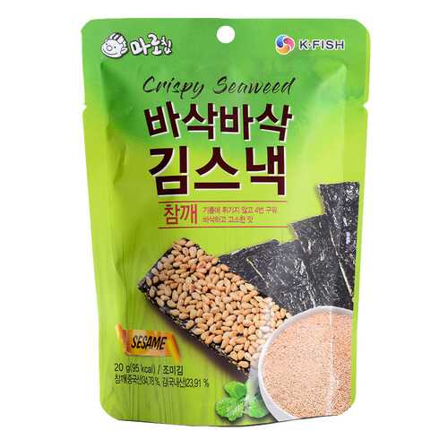 Чипсы хрустящие Marochip из морских водорослей с кунжутом 20 г в Спар