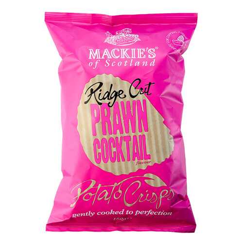 Чипсы картофельные Mackie's рифленые с креветками 150 г в Спар