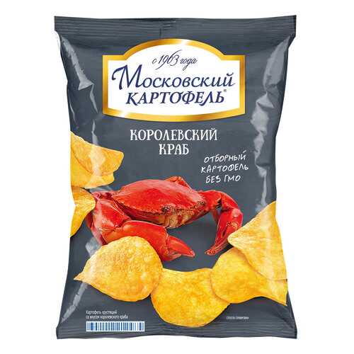 Чипсы картофельные Московский картофель королевский краб 150 г в Спар