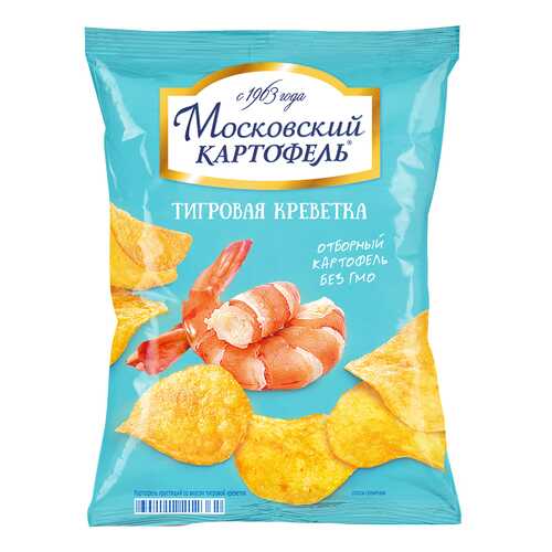 Чипсы картофельные Московский картофель тигровая креветка 150 г в Спар
