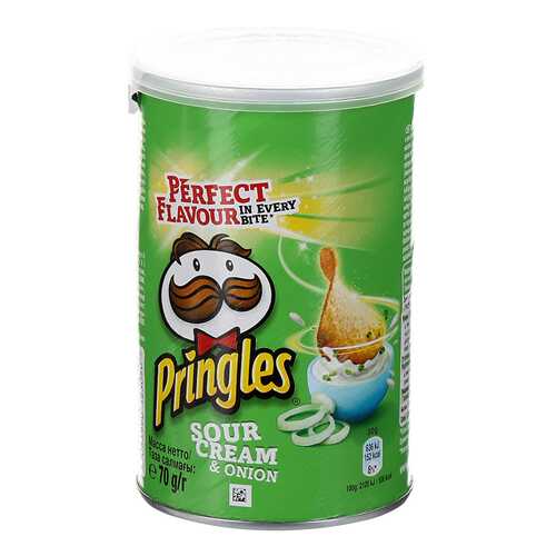 Чипсы картофельные Pringles со вкусом сметаны и лука 70 г в Спар
