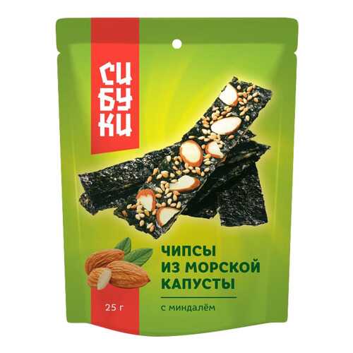 Чипсы Сибуки из морской капусты с миндалем 25 г в Спар