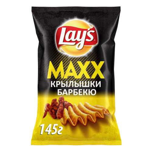 Картофельные чипсы Lay's maxx куриные крылышки барбекю 145 г в Спар