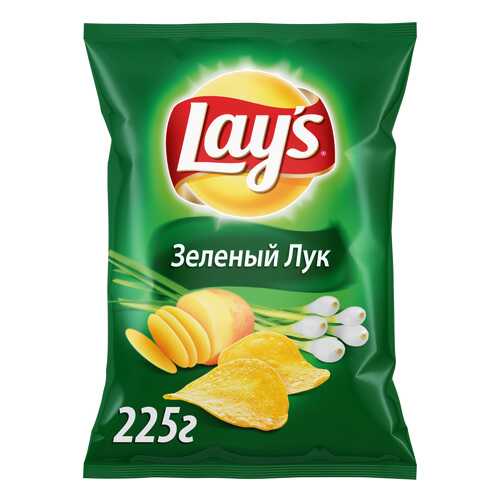 Картофельные чипсы Lay's зеленый лук 225 г в Спар
