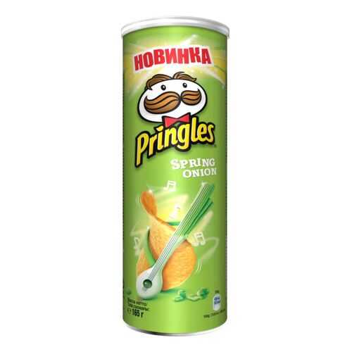 Картофельные чипсы Pringles зеленый лук 165 г в Спар