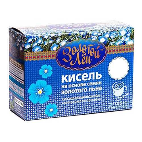 Кисель на льняной основе Золотой лен клубника 7 пакетов по 15 г в Спар