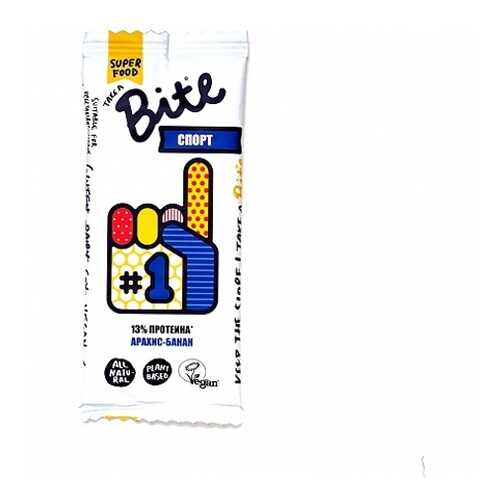 Батончик Bite фруктово-ореховый спорт арахис-банан 45 г в Спар