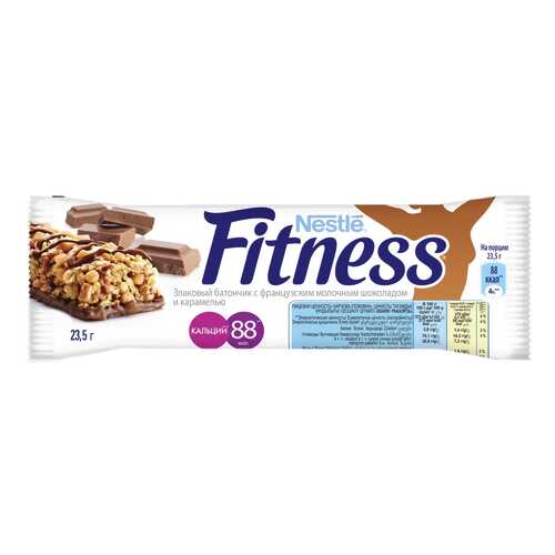 Батончик Nestle fitness злаковый с французским молочным шоколадом и карамелью 23.5 г в Спар