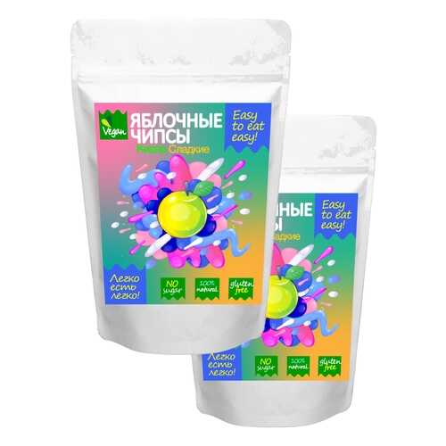 Чипсы фруктовые Easy to eat easy натуральные кисло-сладкие яблочные 2 шт 60 г в Спар
