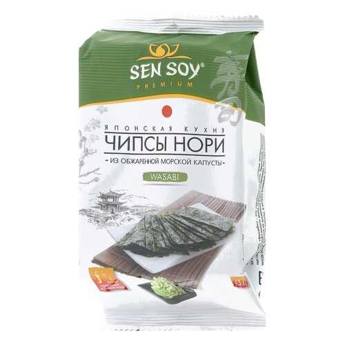 Чипсы нори wasabi Sen Soy из морской капусты 4.5 г в Спар
