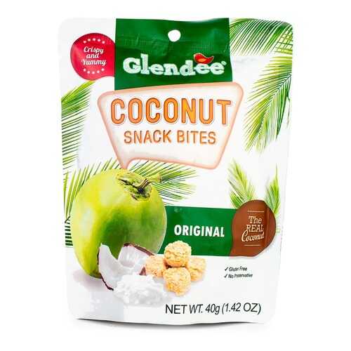 Кокосовые снеки Glendee оригинальные 40г Таиланд в Спар