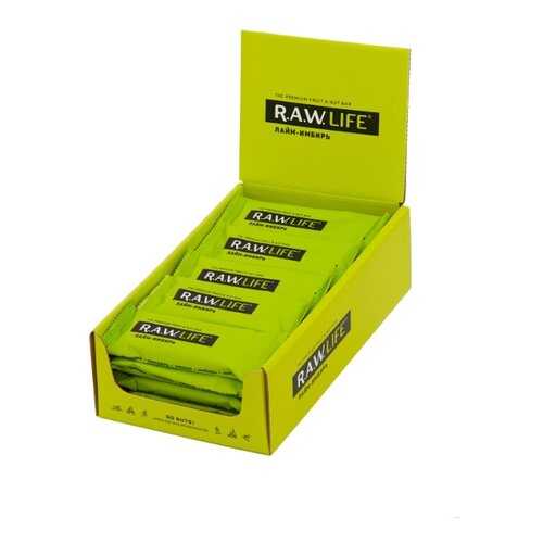 Орехово-фруктовый батончик R.A.W. LIFE «Лайм-Имбирь» (20 шт. в уп.) в Спар