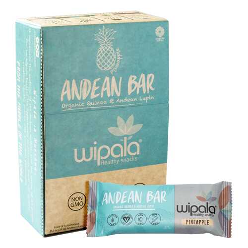 Злаково-фруктовые батончики Wipala Snacks ананас-киноа 16 шт по 35 г в Спар