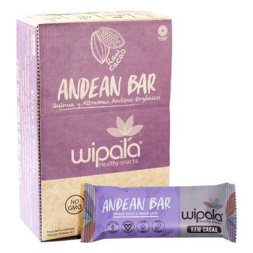 Злаковые батончики Wipala Snacks какао-киноа 16 шт по 35 г в Спар