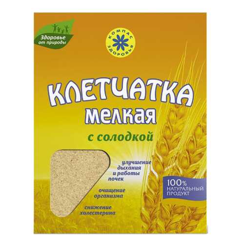 Клетчатка Компас Здоровья пшеничная мелкая с солодкой 150 г в Спар