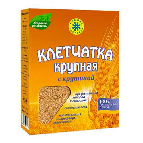 Клетчатка пшеничная Компас Здоровья крупная с крушиной 150 г в Спар