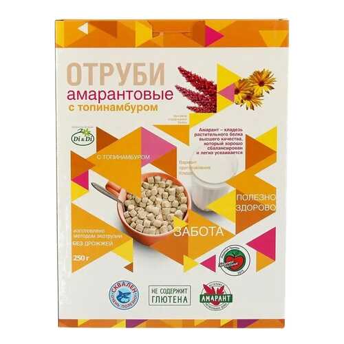 Отруби Di&Di амарантовые безглютеновые с топинамбуром 195 г в Спар