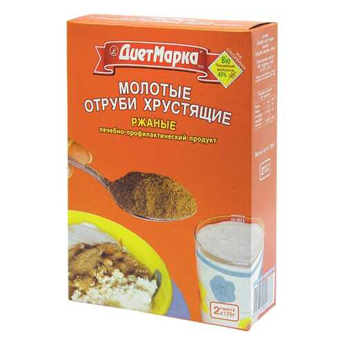 Отруби хрустящие ДиетМарка ржаные молотые 250 г в Спар