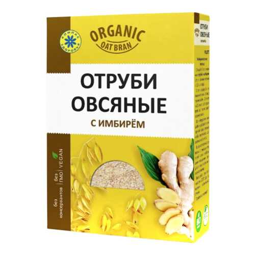 Отруби Компас Здоровья овсяные с имбирем 200 г в Спар