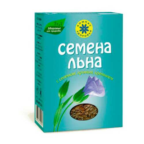 Семена льна с селеном, хромом, кремнием Компас здоровья 200 г в Спар