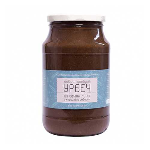 Урбеч из семян льна с корицей и имбирем Живой продукт 965 г в Спар