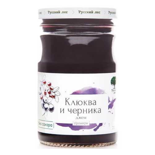 Джем Русский лес клюква и черника премиум 220 г в Спар