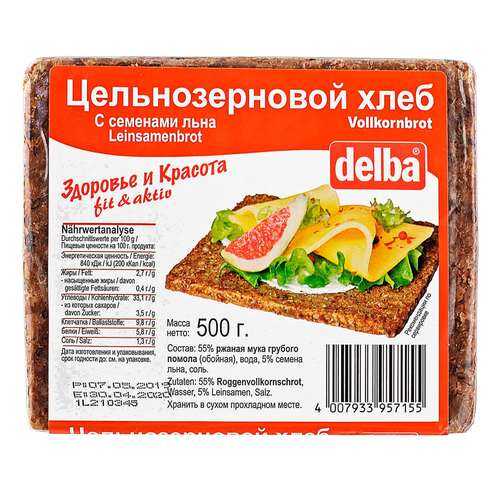 Фитнес-хлеб Delba с семенами льна, 500 гр. в Спар