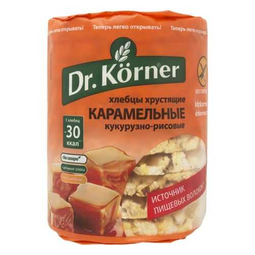 Хлебцы кукурузно-рисовые Dr.Korner карамельные без глютена 90 г в Спар