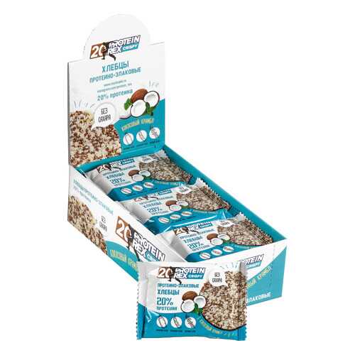 Хлебцы протеино-злаковые ProteinRex кокосовый крамбль 12 штук по 55 г в Спар