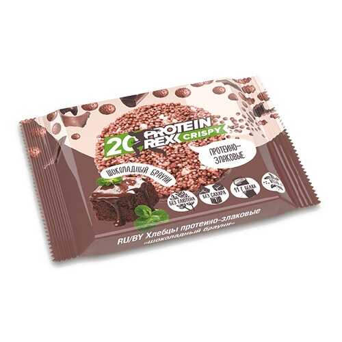 ProteinRex Протеино-злаковые хлебцы CRISPY 20% 55 г, 12 шт, вкус: шоколадный брауни в Спар