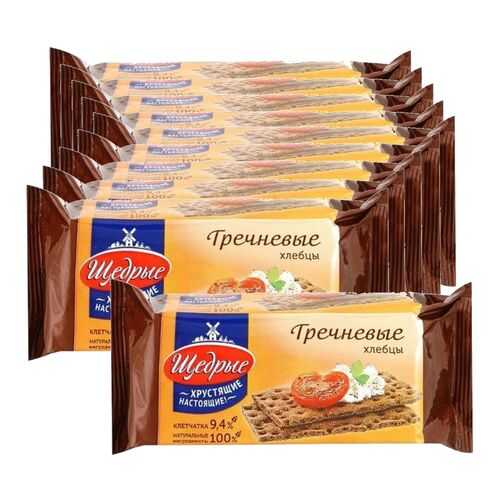 ЩЕДРЫЕ хлебцы Гречневые 100г 10 упаковок в Спар